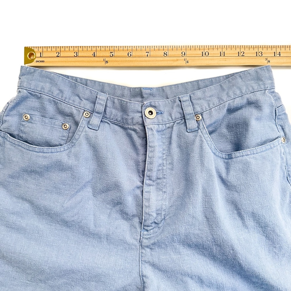 Vintage 90's Liz Claiborne Linen Blend Summer Shorts Minimal - 10 - Picture 3 of 6